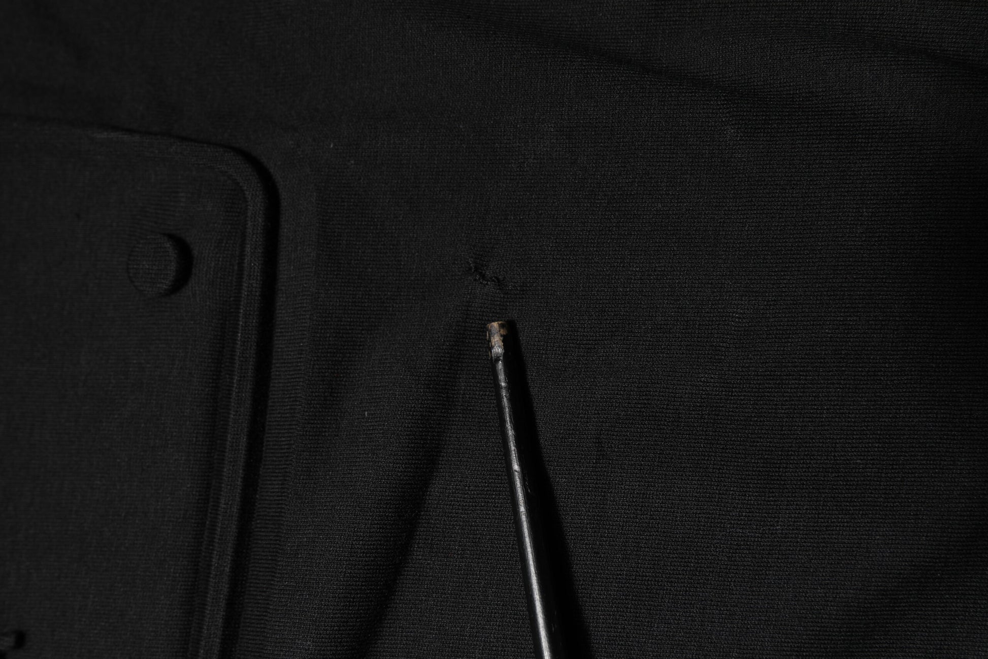 Black jacket with zipper on front