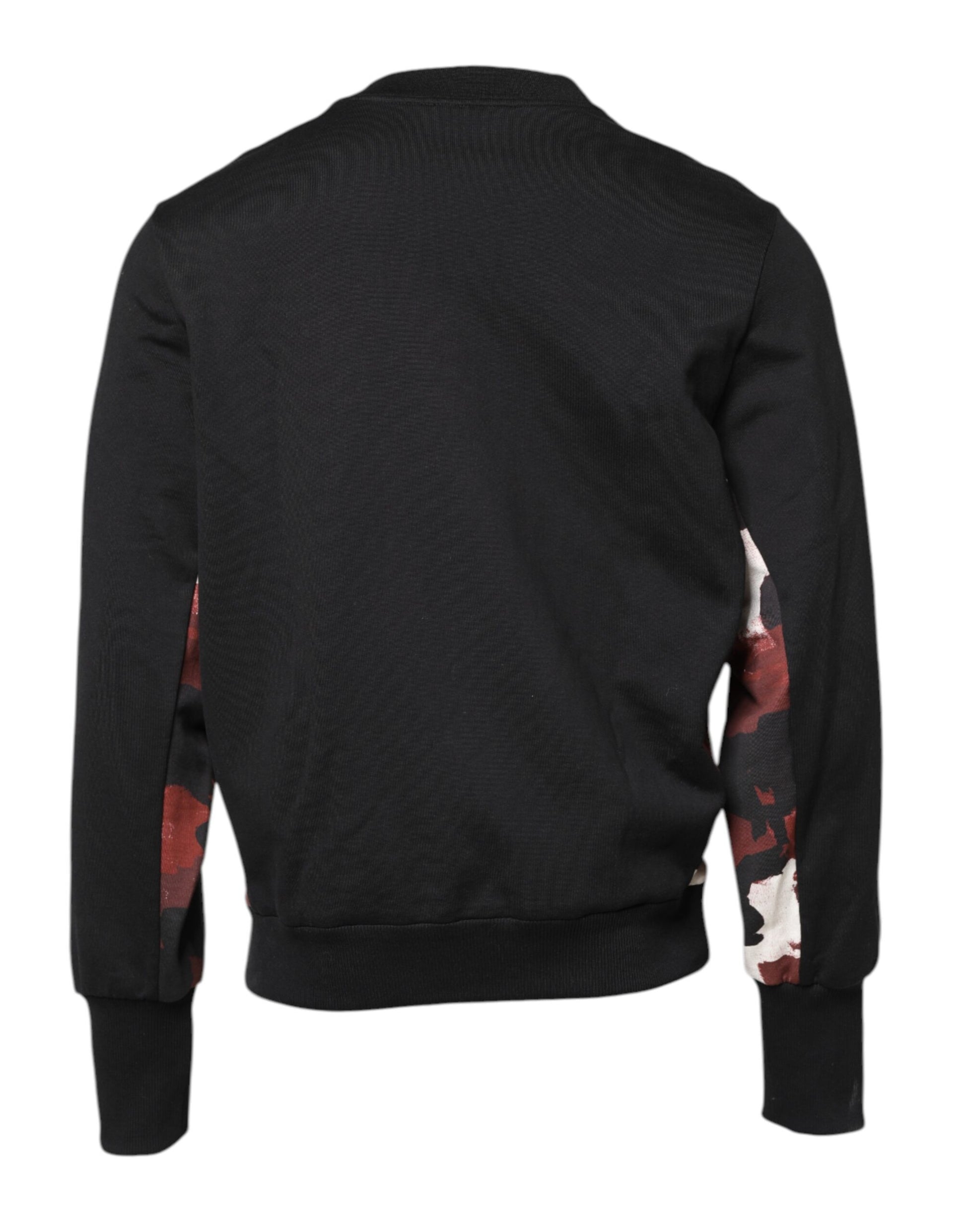 Black sweatshirt with red design on back