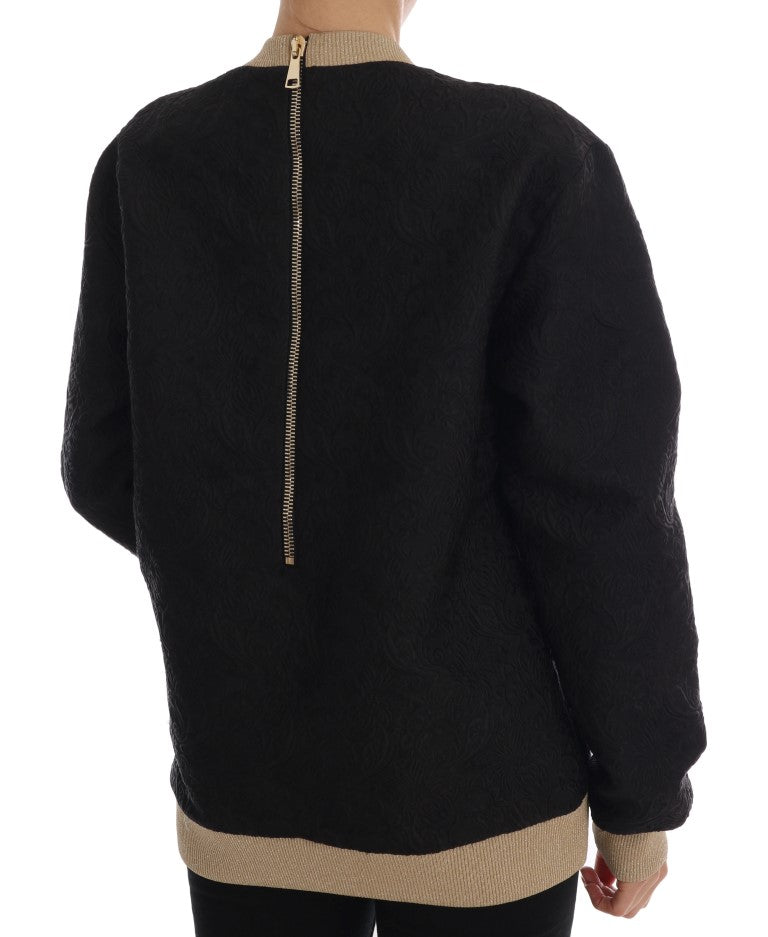 Black sweater with zipper on back