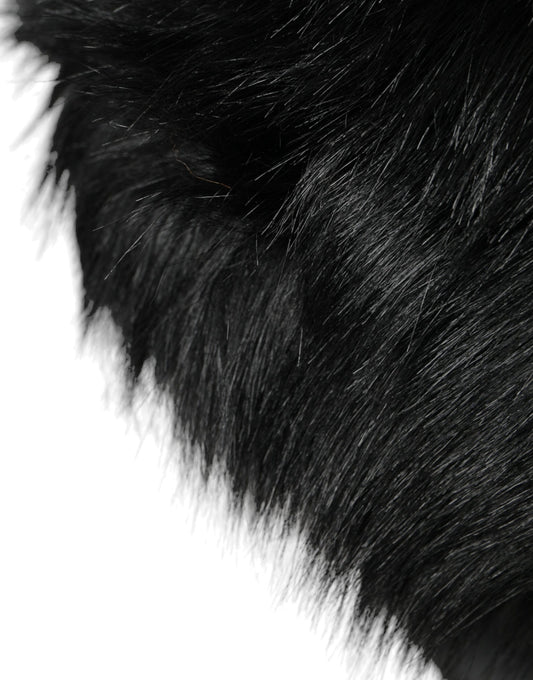 Black fur on animal's back