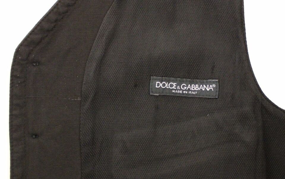 A black vest from Dolce & Gabbana with flax cotton material
