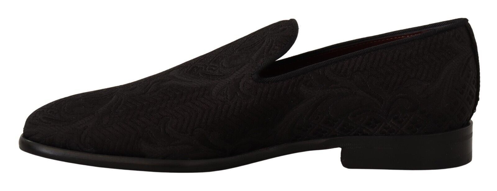 Pair of black dress shoes with laces and a small heel