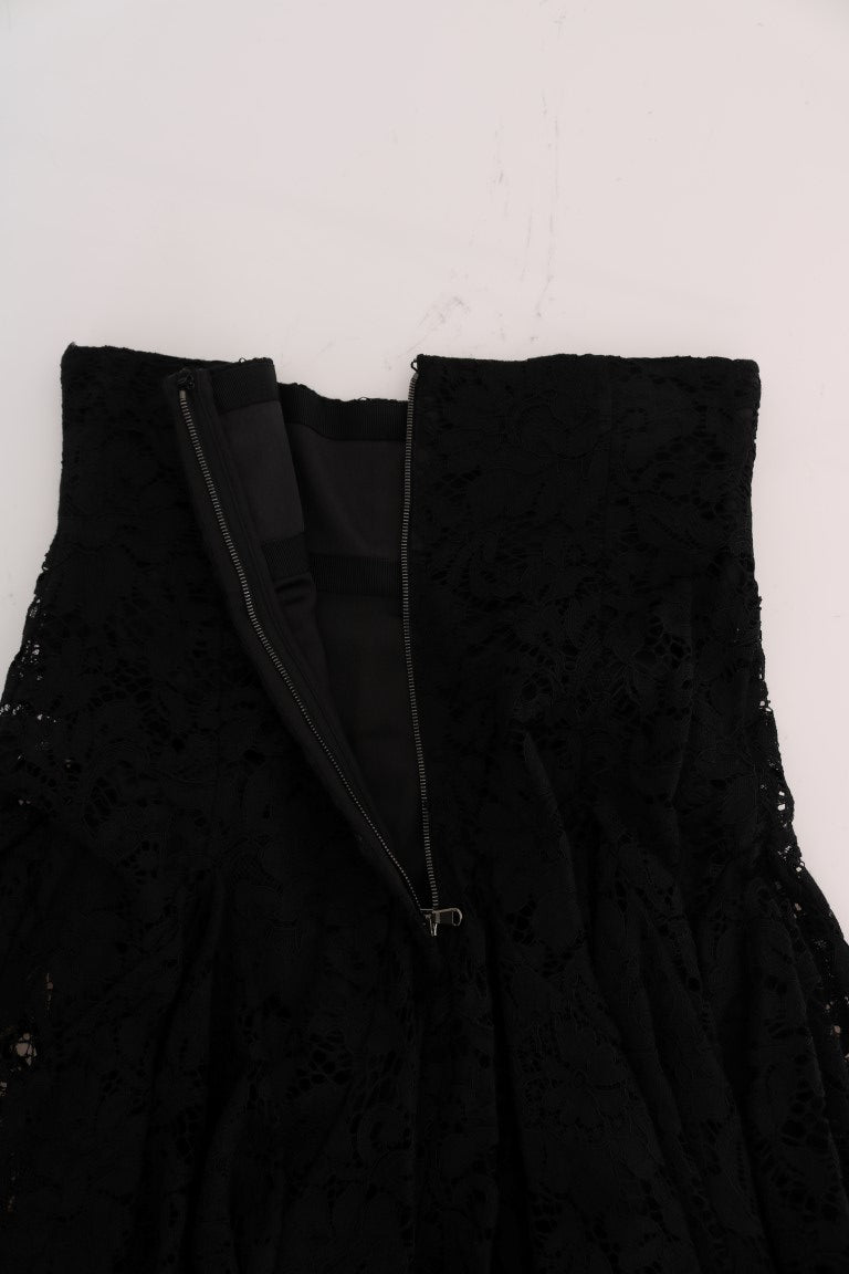 Black lace dress with zipper in front