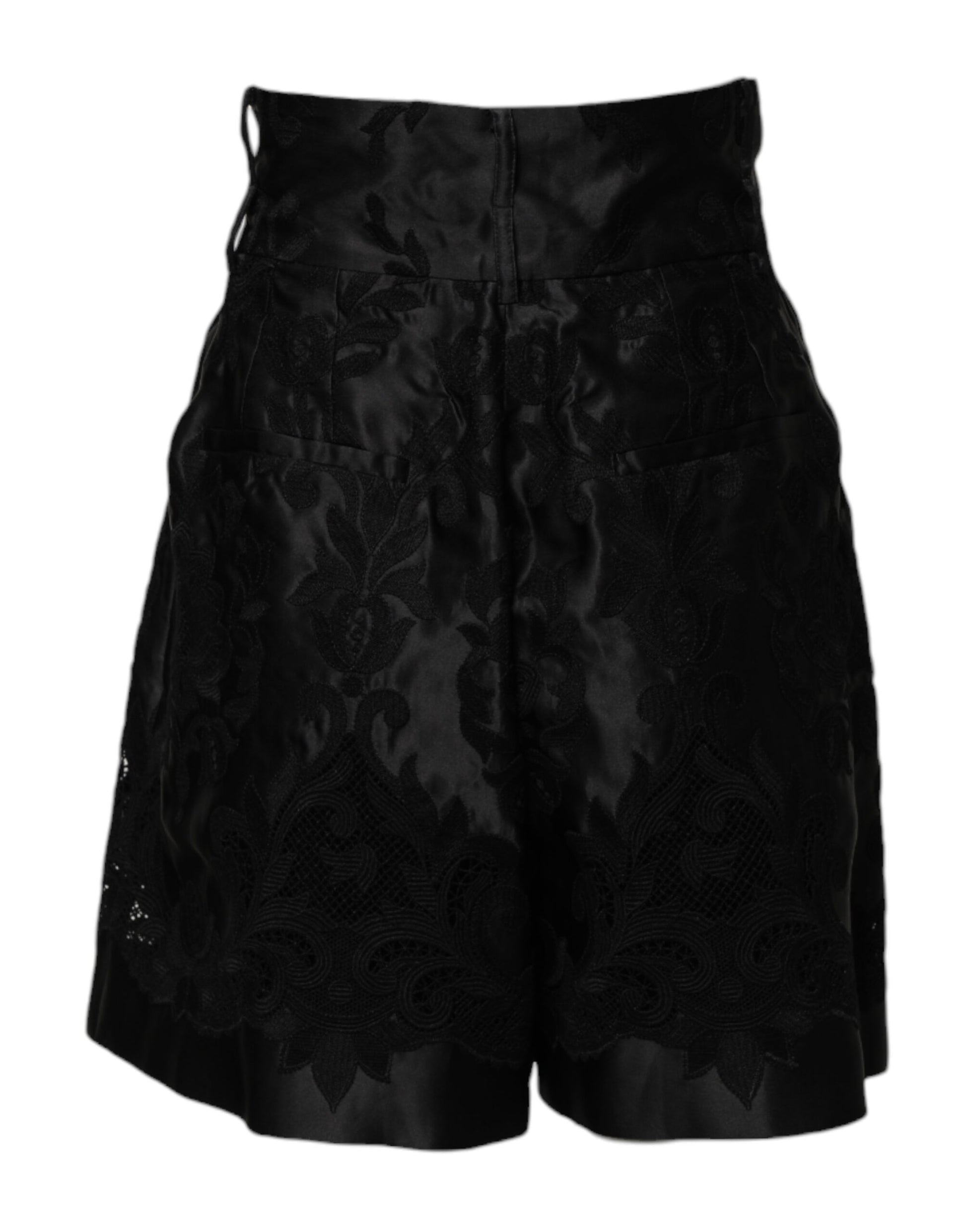 Black lace skirt with ruffles