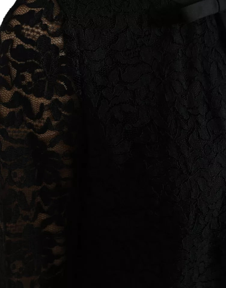 Black lace dress with long sleeves