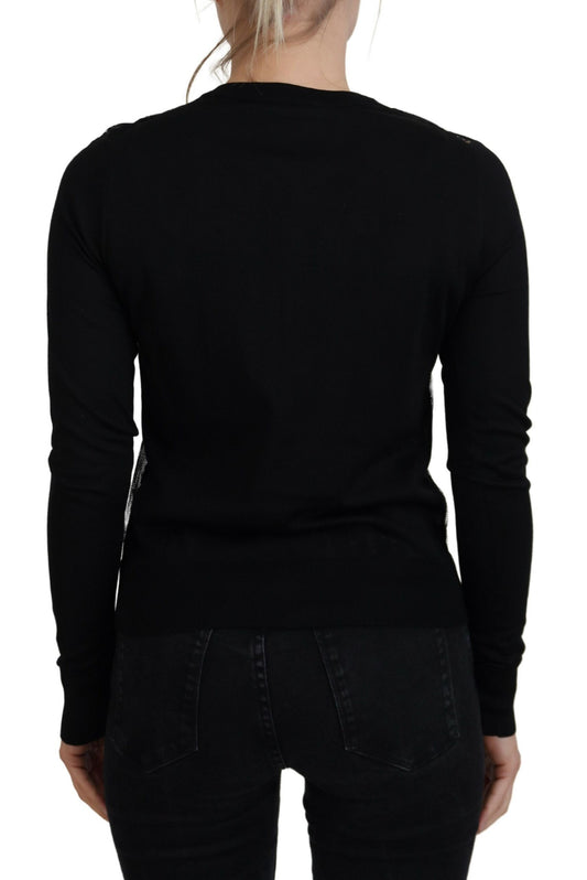Black long sleeve shirt on a person