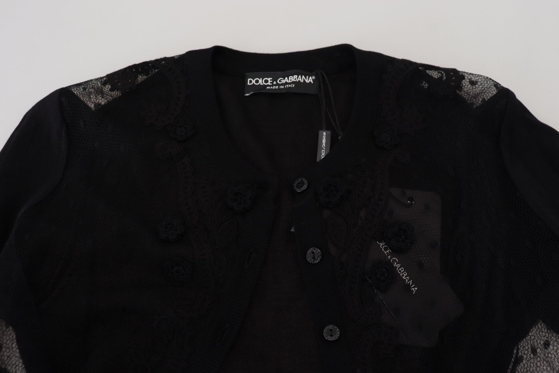 Black jacket with embellishments on front