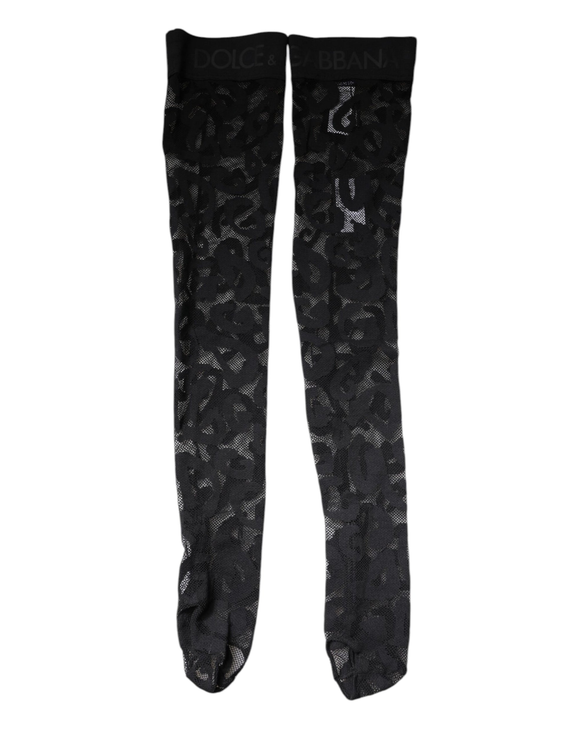 Pair of black lace socks