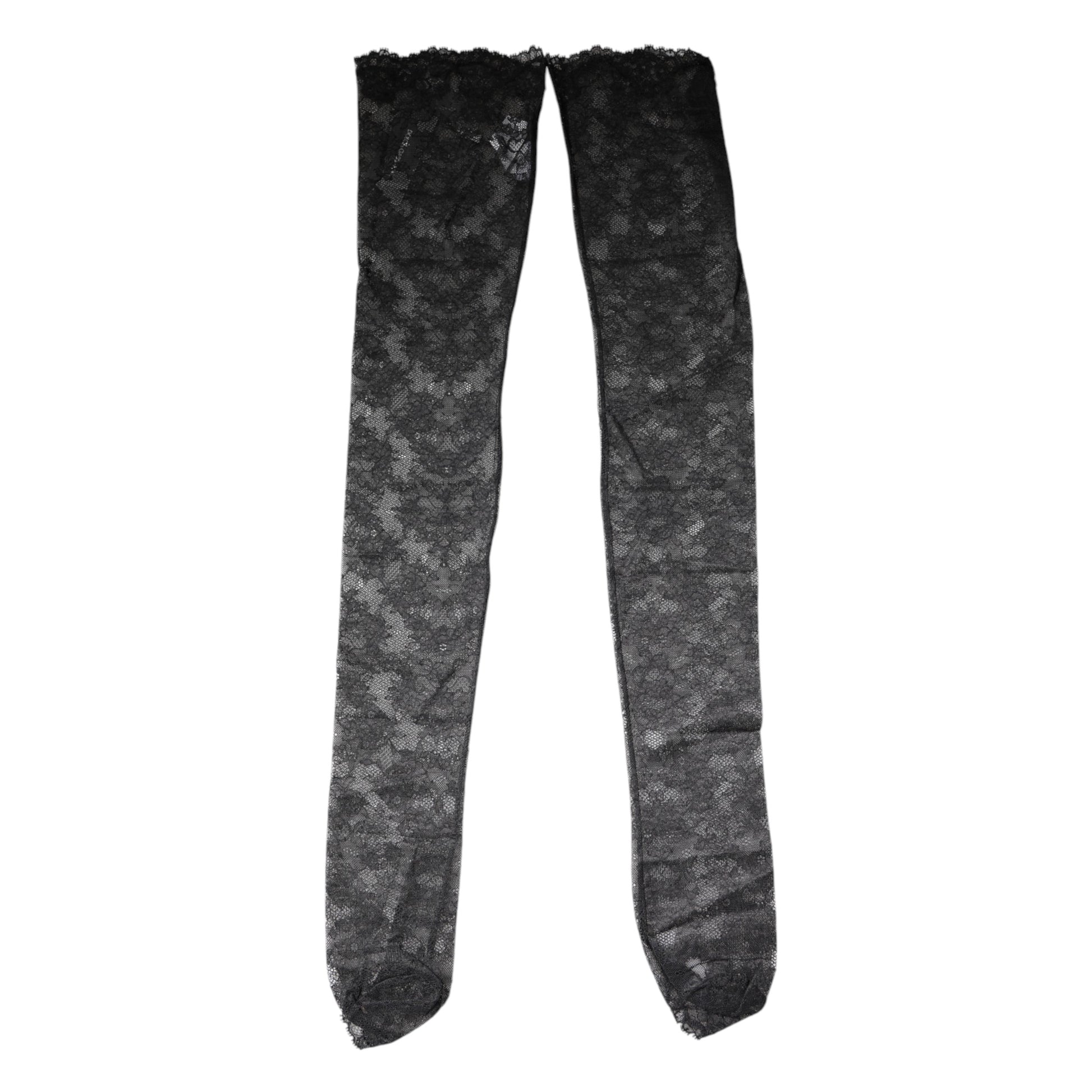 Pair of black lace socks