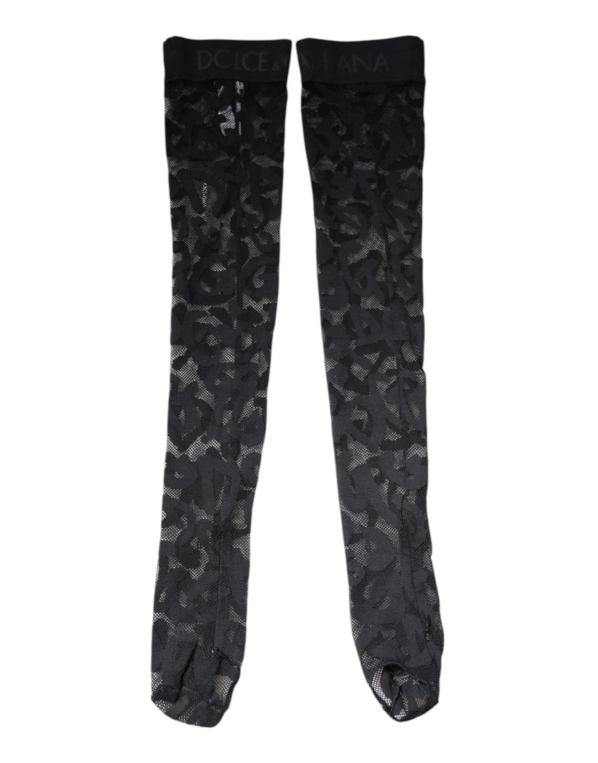 Pair of black lace socks