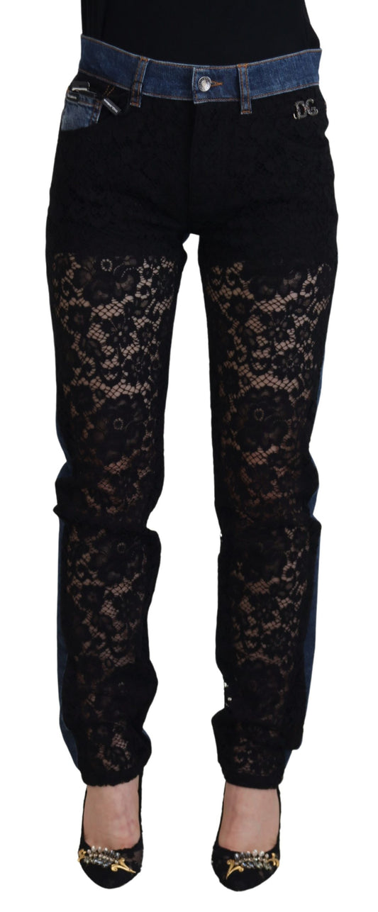 Black lace pants on a mannequin
