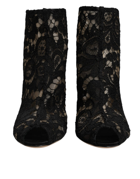 Pair of black lace up boots
