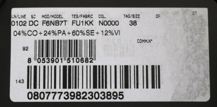 Barcode on a product label