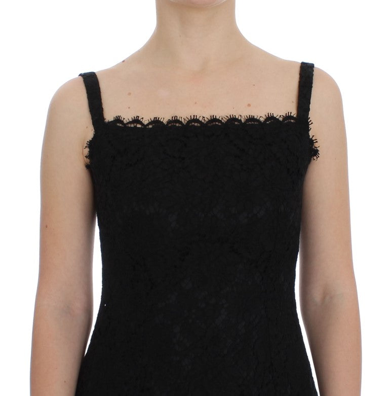 A black lace dress with floral pattern from Dolce & Gabbana