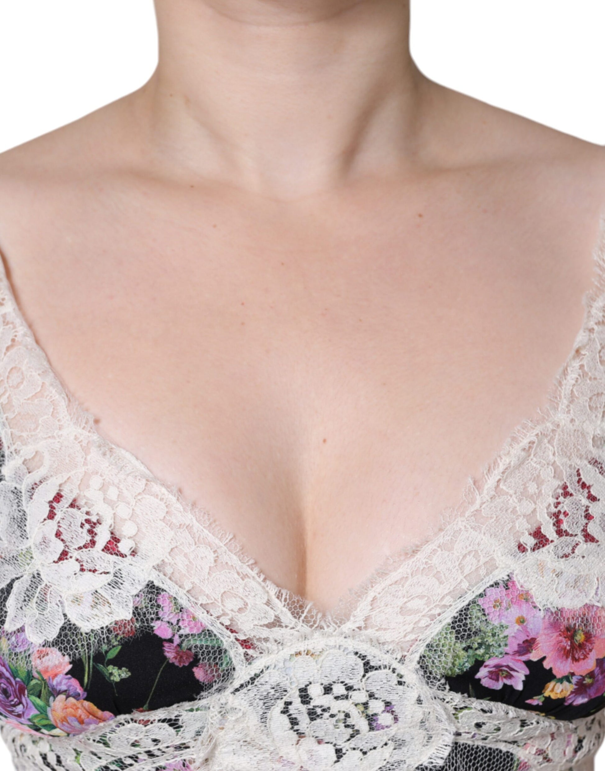 Floral lace bra