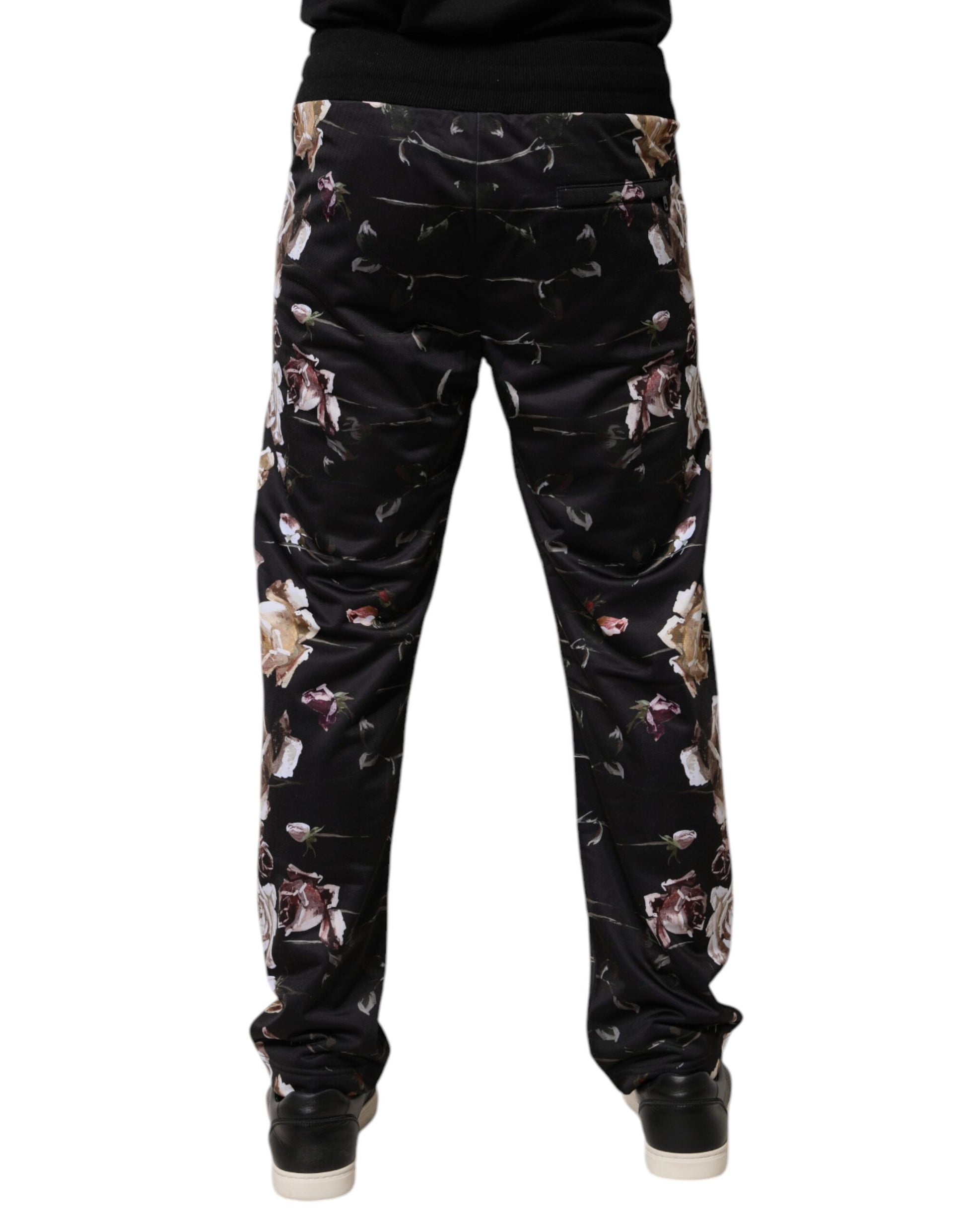 Pair of black pants with cat print