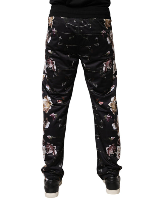 Pair of black pants with cat print
