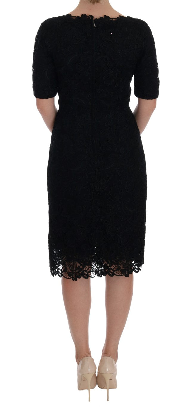 Black lace dress with long sleeves