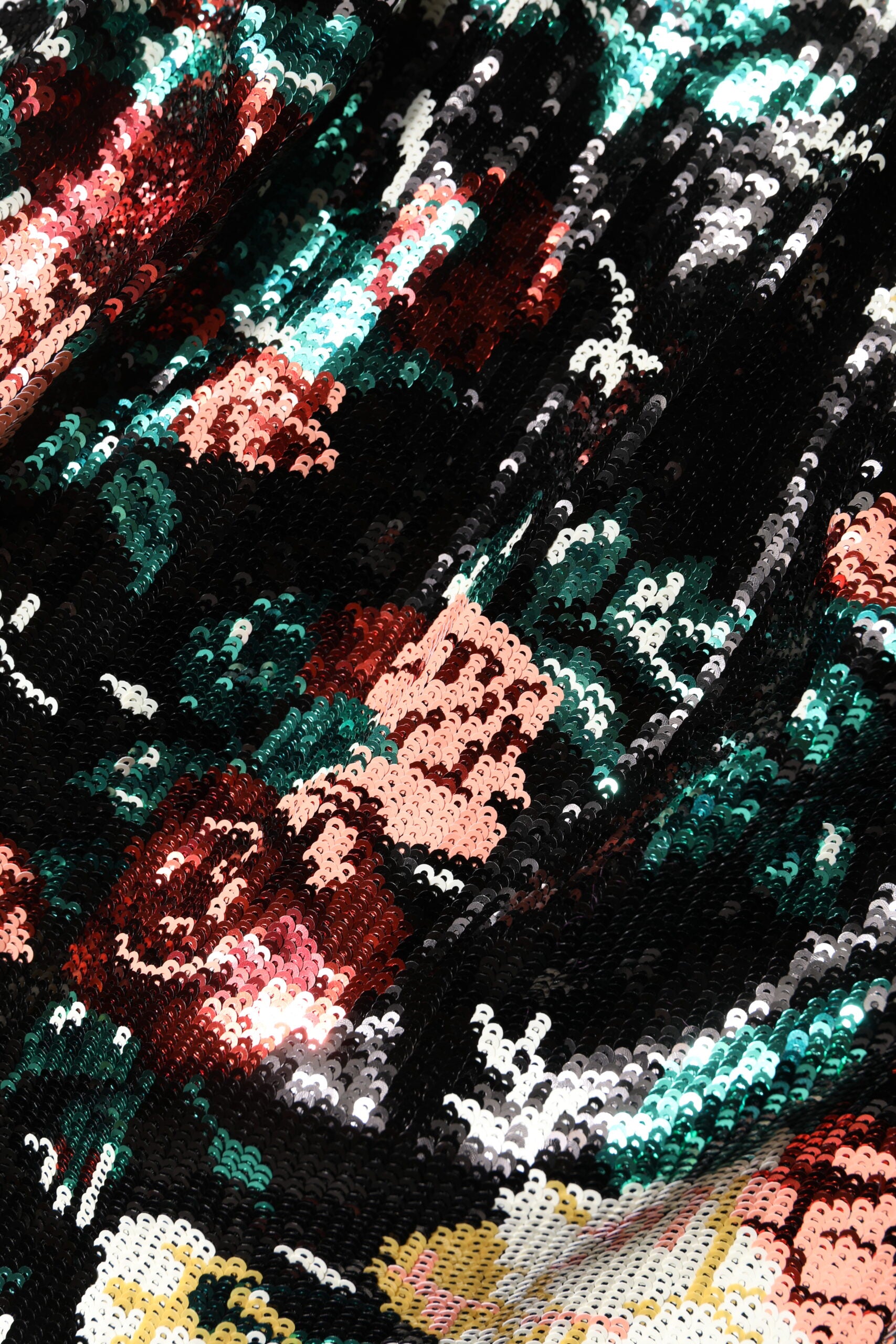 A black floral sequin sleeveless sheath dress from Dolce & Gabbana