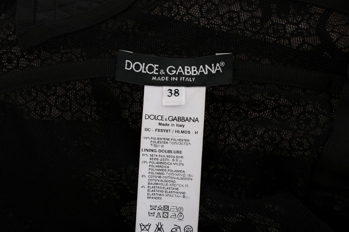 Black garment with white label
