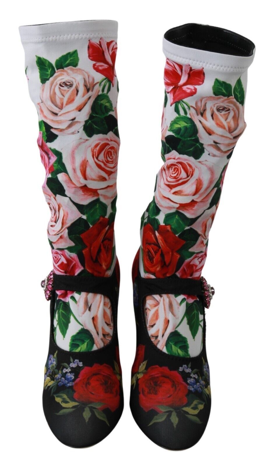 Pair of floral patterned knee high socks
