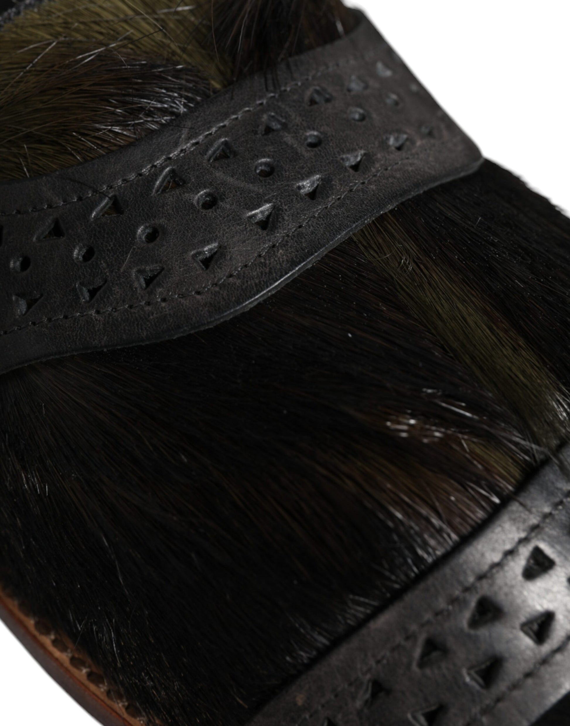 Brown leather belt with embossed design