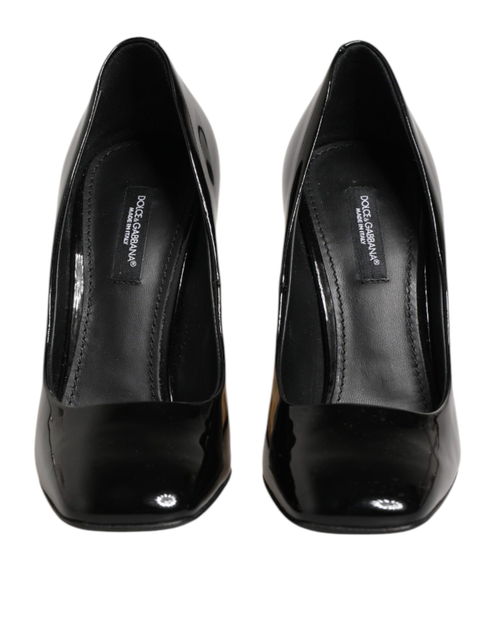 Pair of black high heel shoes