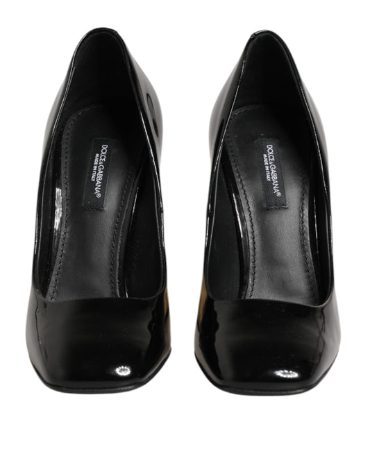 Pair of black high heel shoes