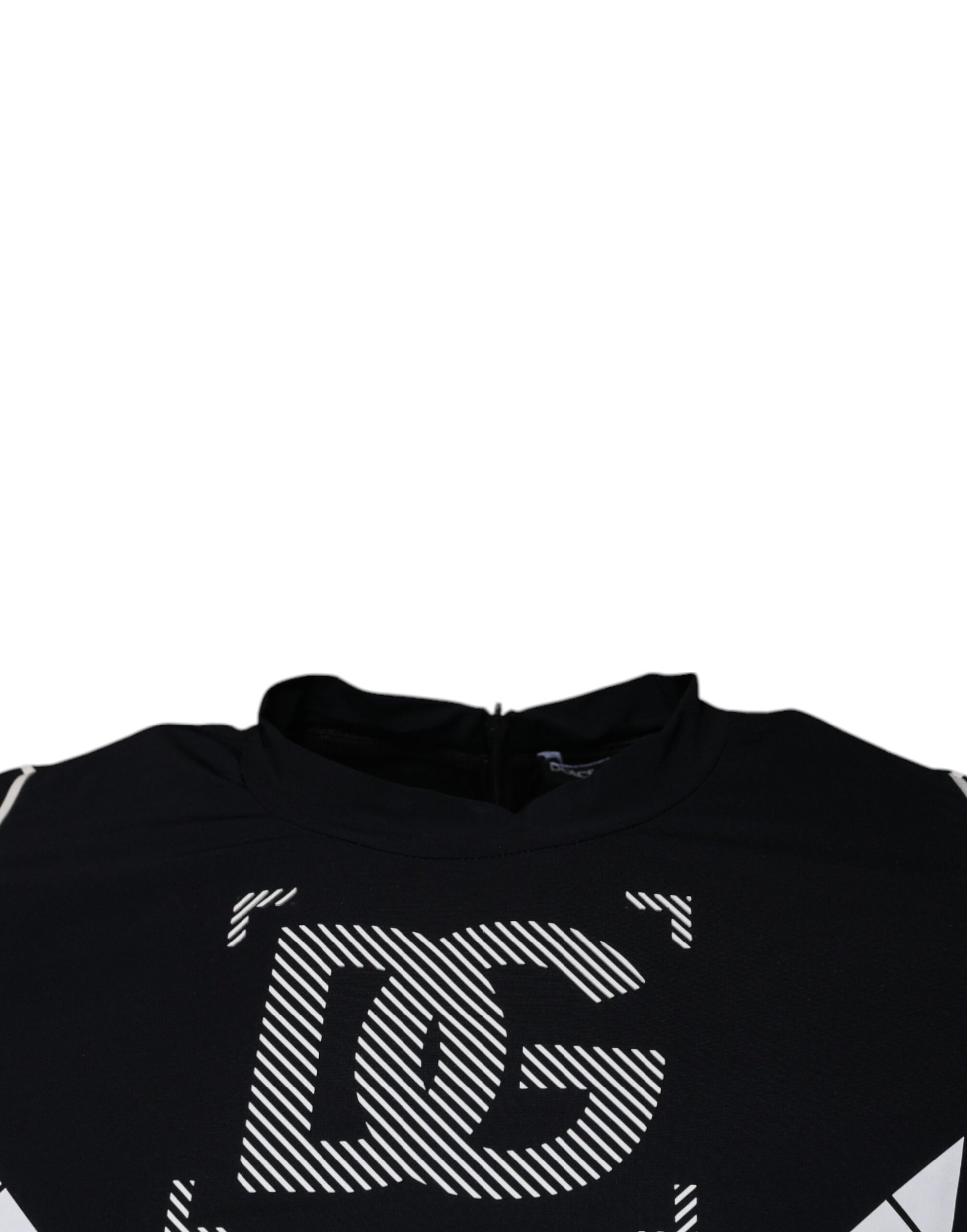 Black jacket with white logo on front