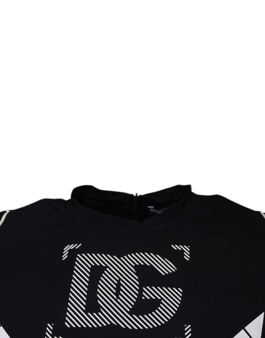 Black jacket with white logo on front