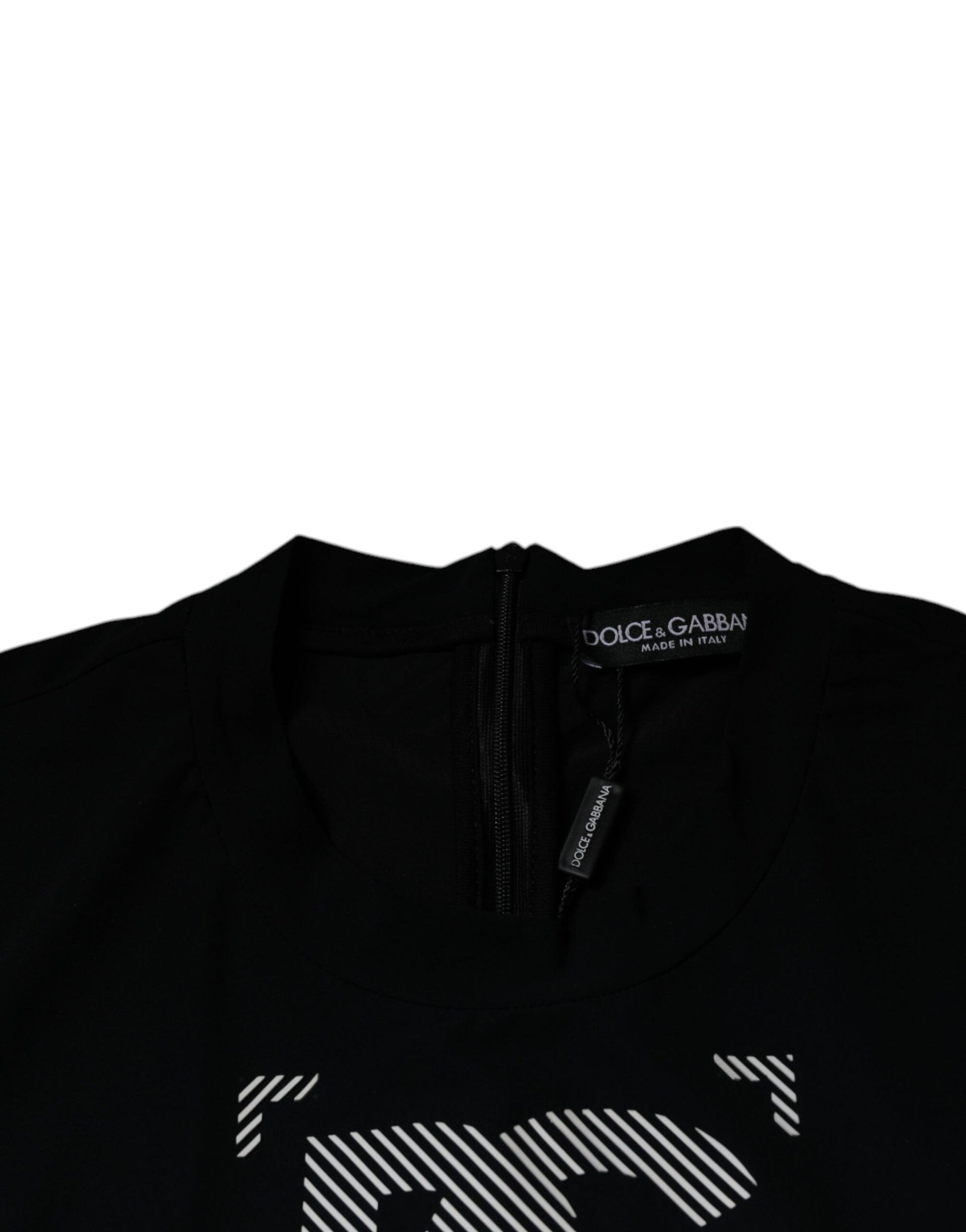 Black jacket with white zipper