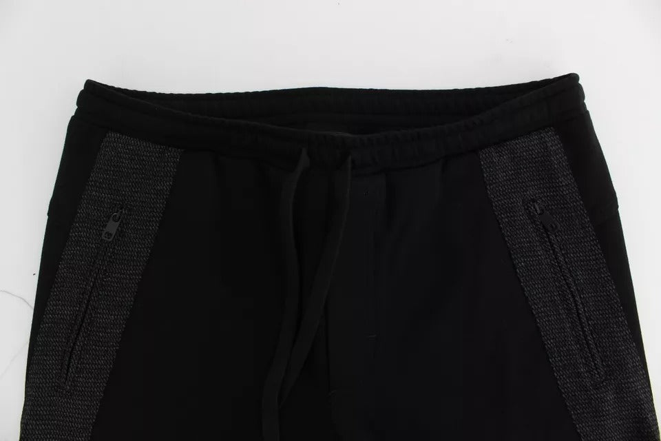 Black athletic shorts with side pockets