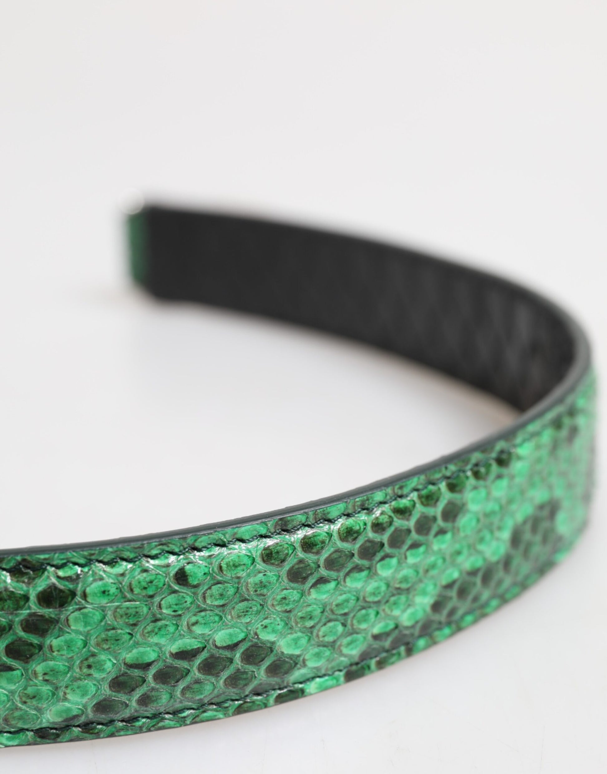 Green and black bracelet with sparkling stones