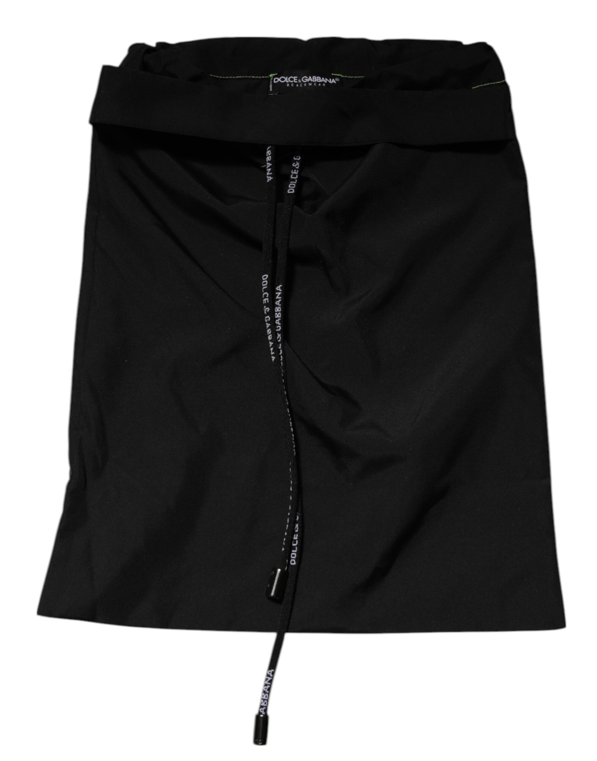 Black shorts with white stripes on sides