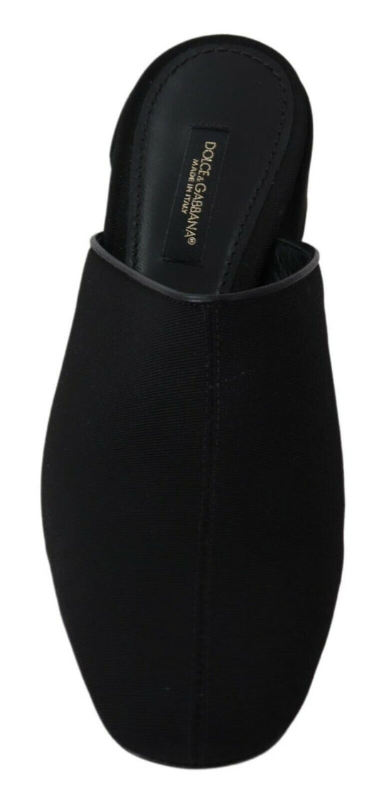 Black shoe cover with elastic and zipper closure