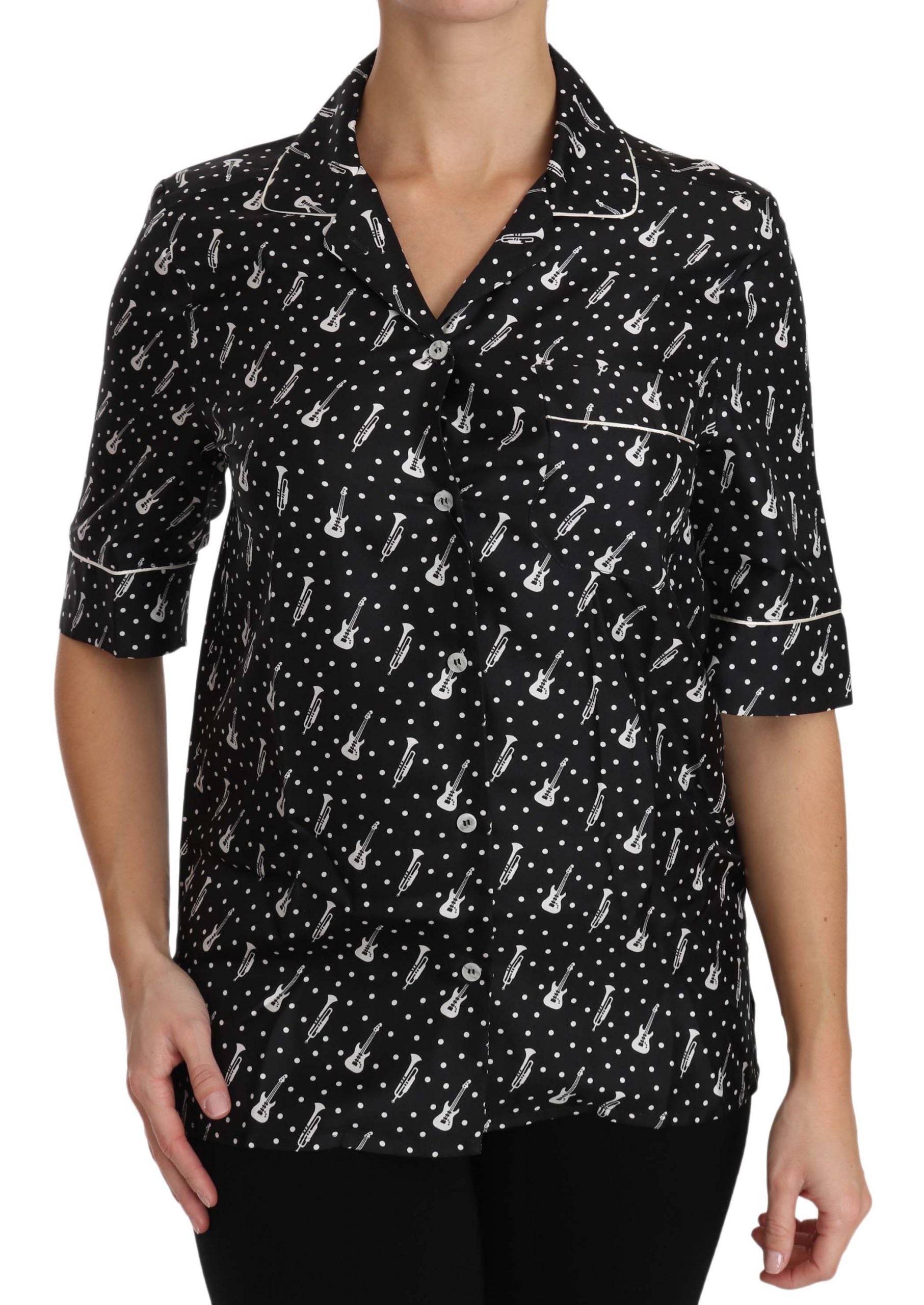 Black shirt with white stars