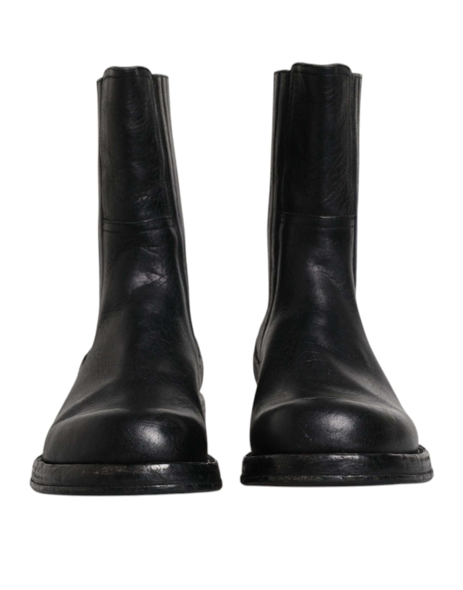 Pair of black leather boots