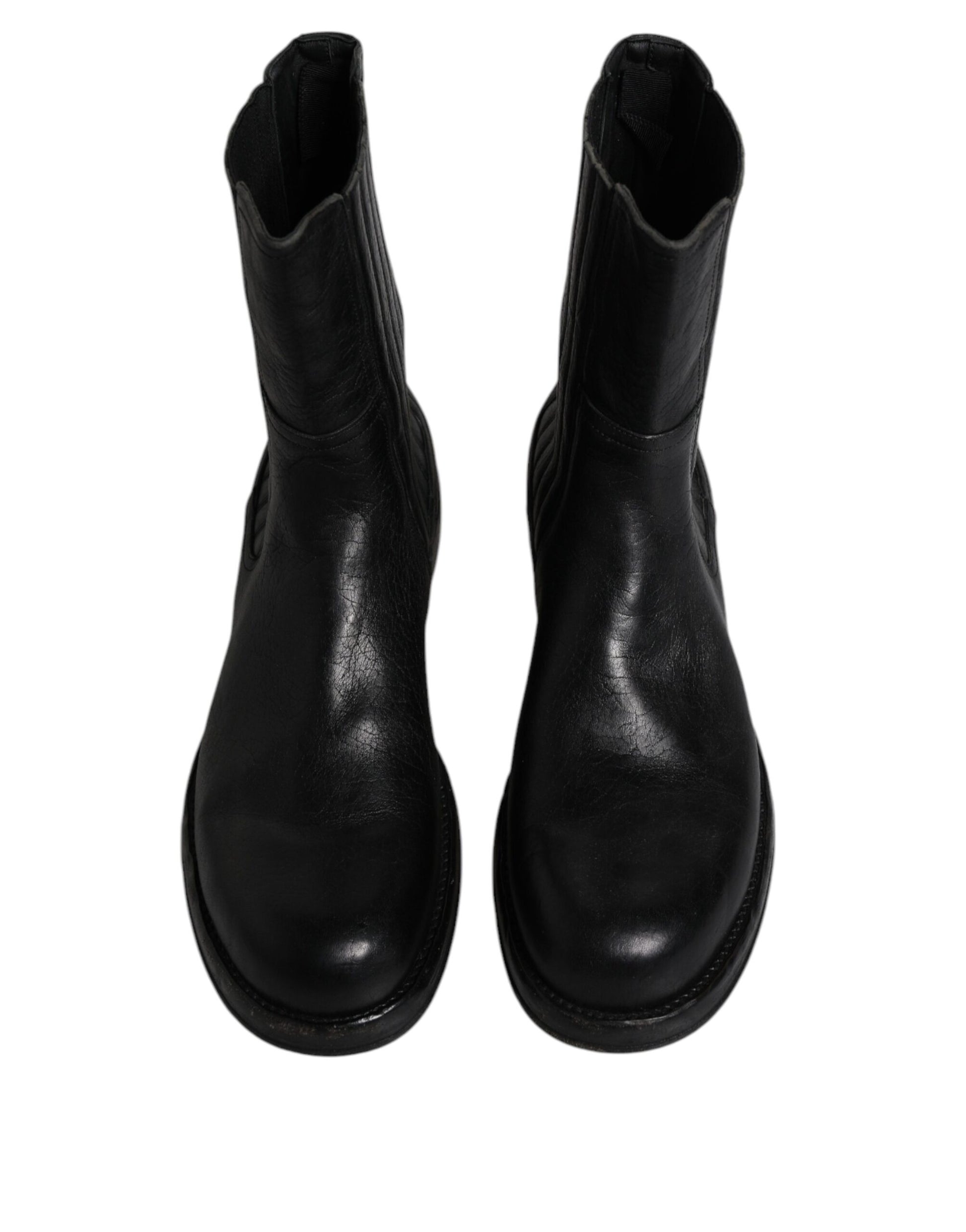 Pair of black leather boots