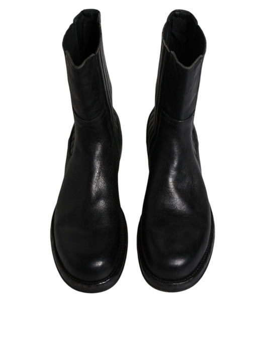 Pair of black leather boots
