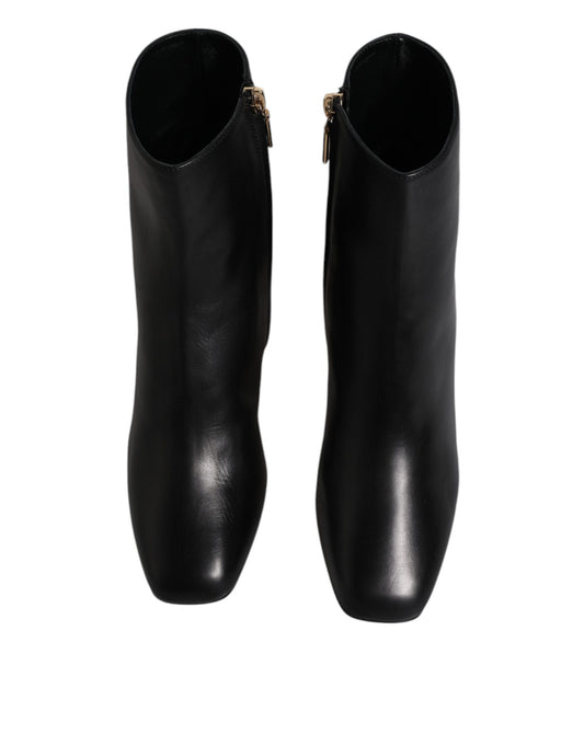 Pair of black leather boots