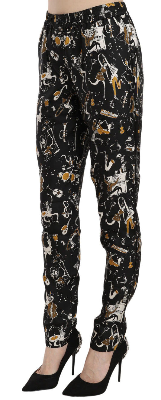 Pair of women's pants with a floral pattern