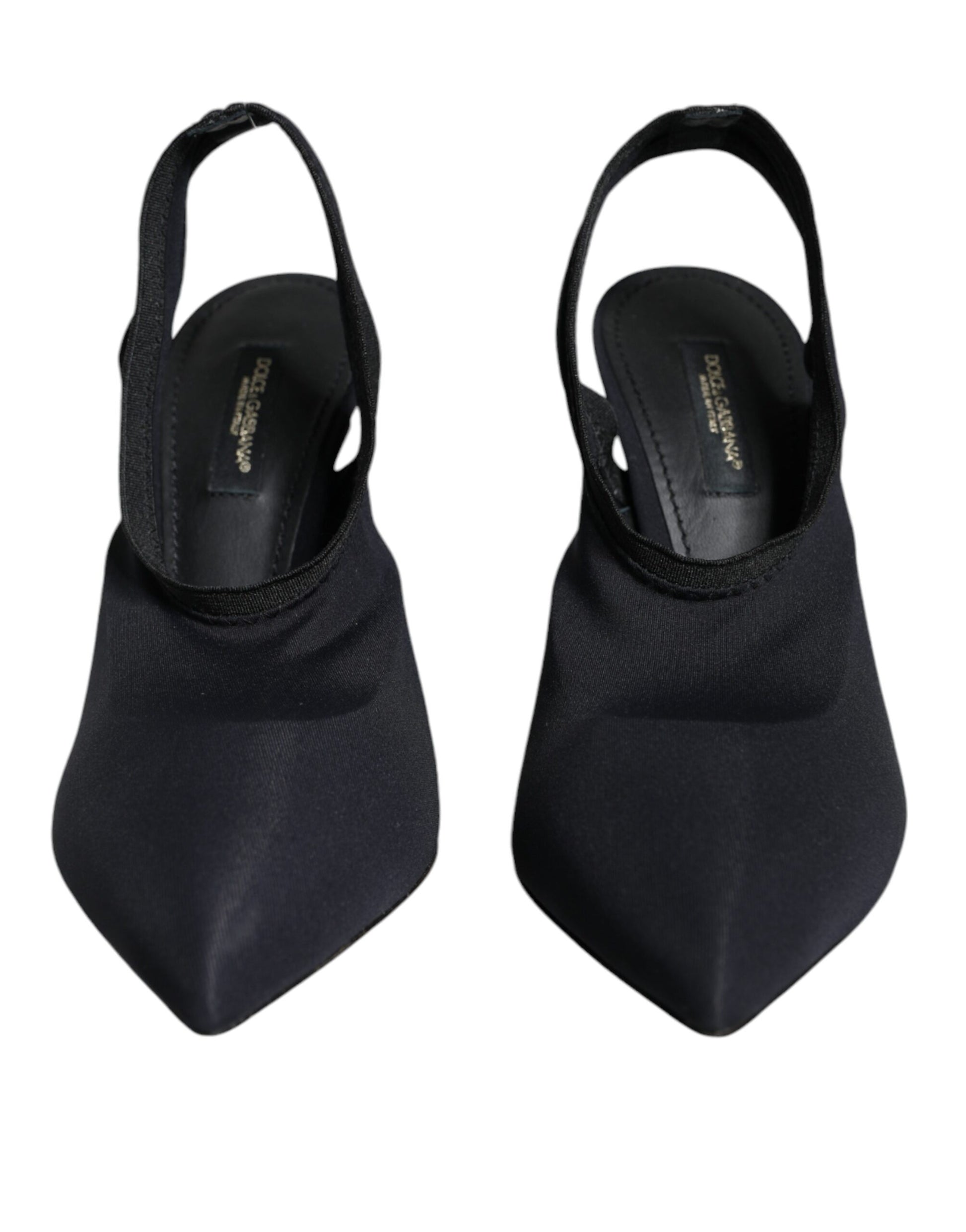 Pair of black shoes in a bag