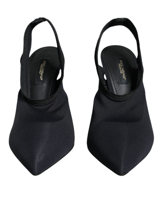 Pair of black shoes in a bag