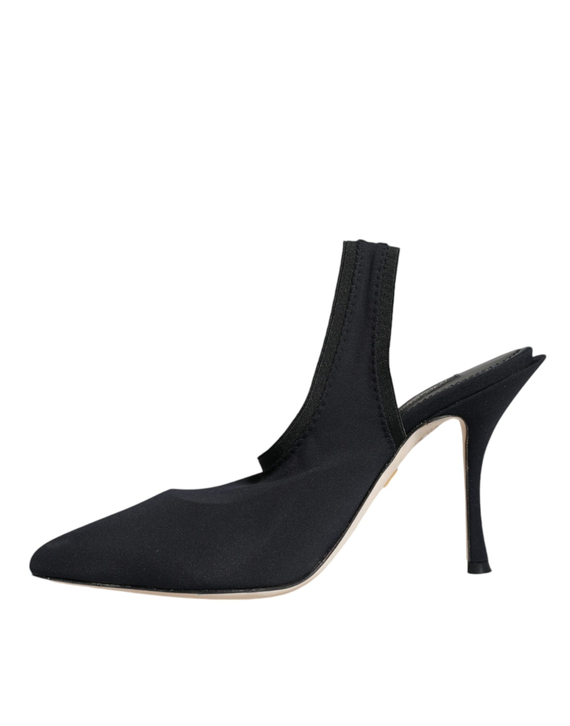 Black high heel boot with stiletto heels