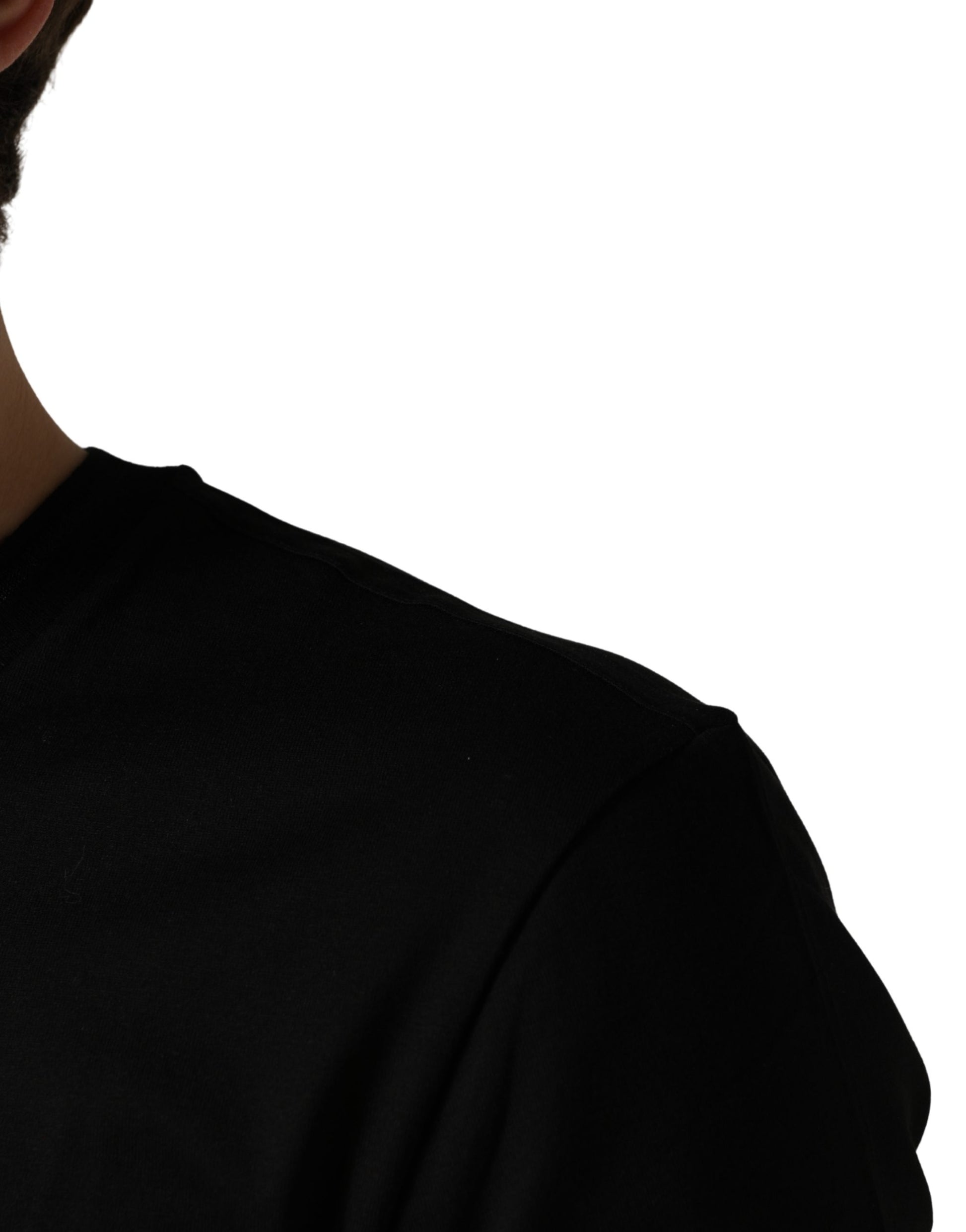 The back of a black t-shirt