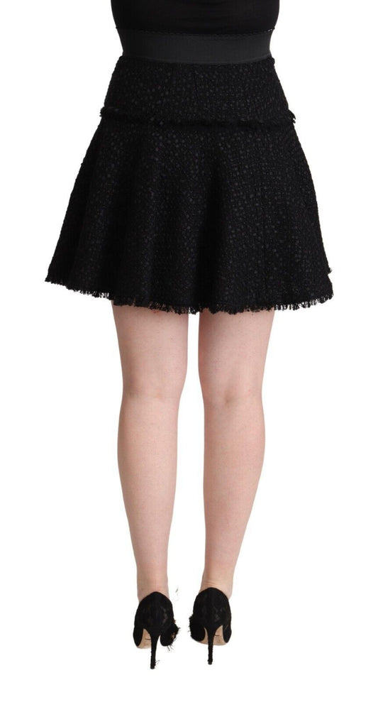 Black short skirt with lace detailing