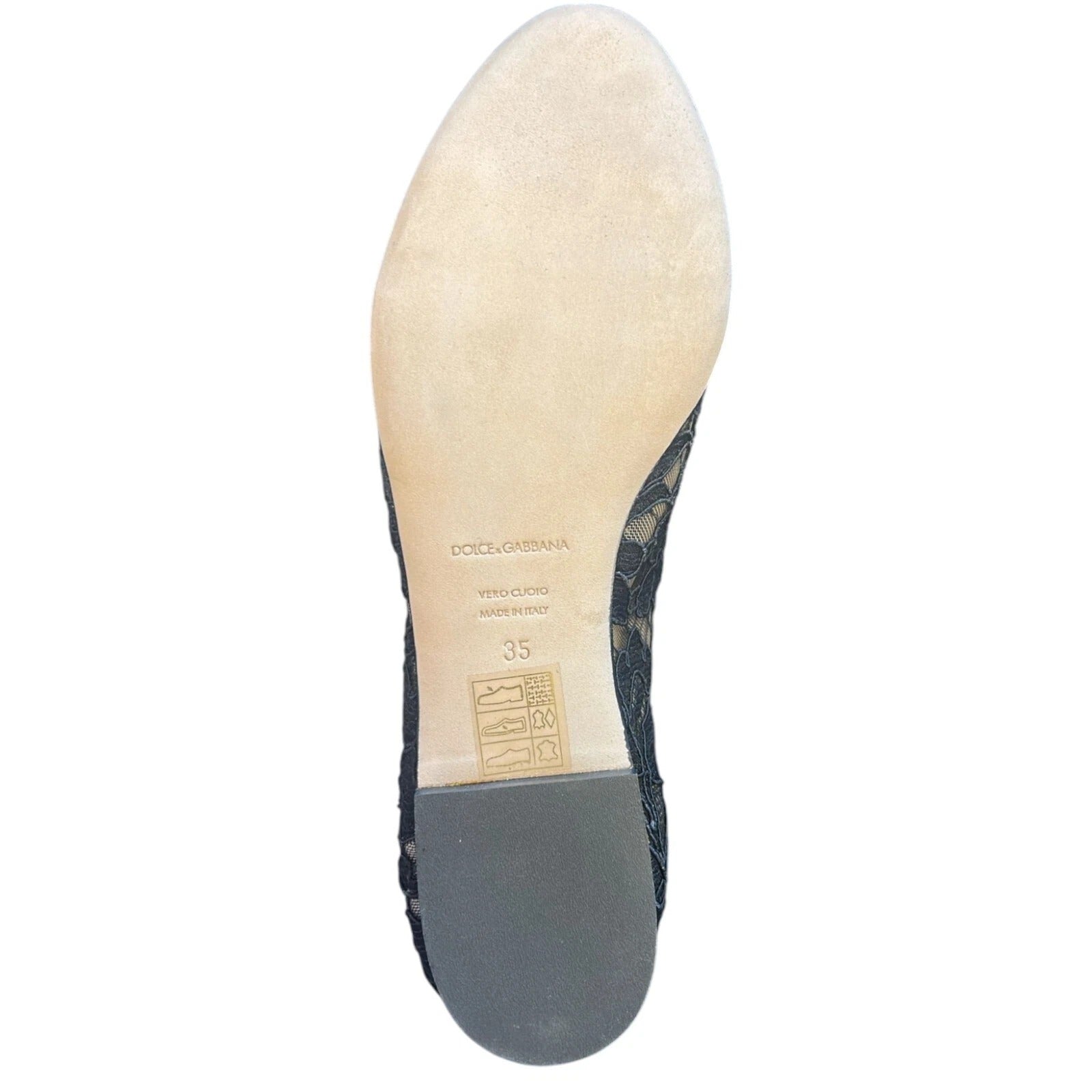 Tan shoe sole with black stitching