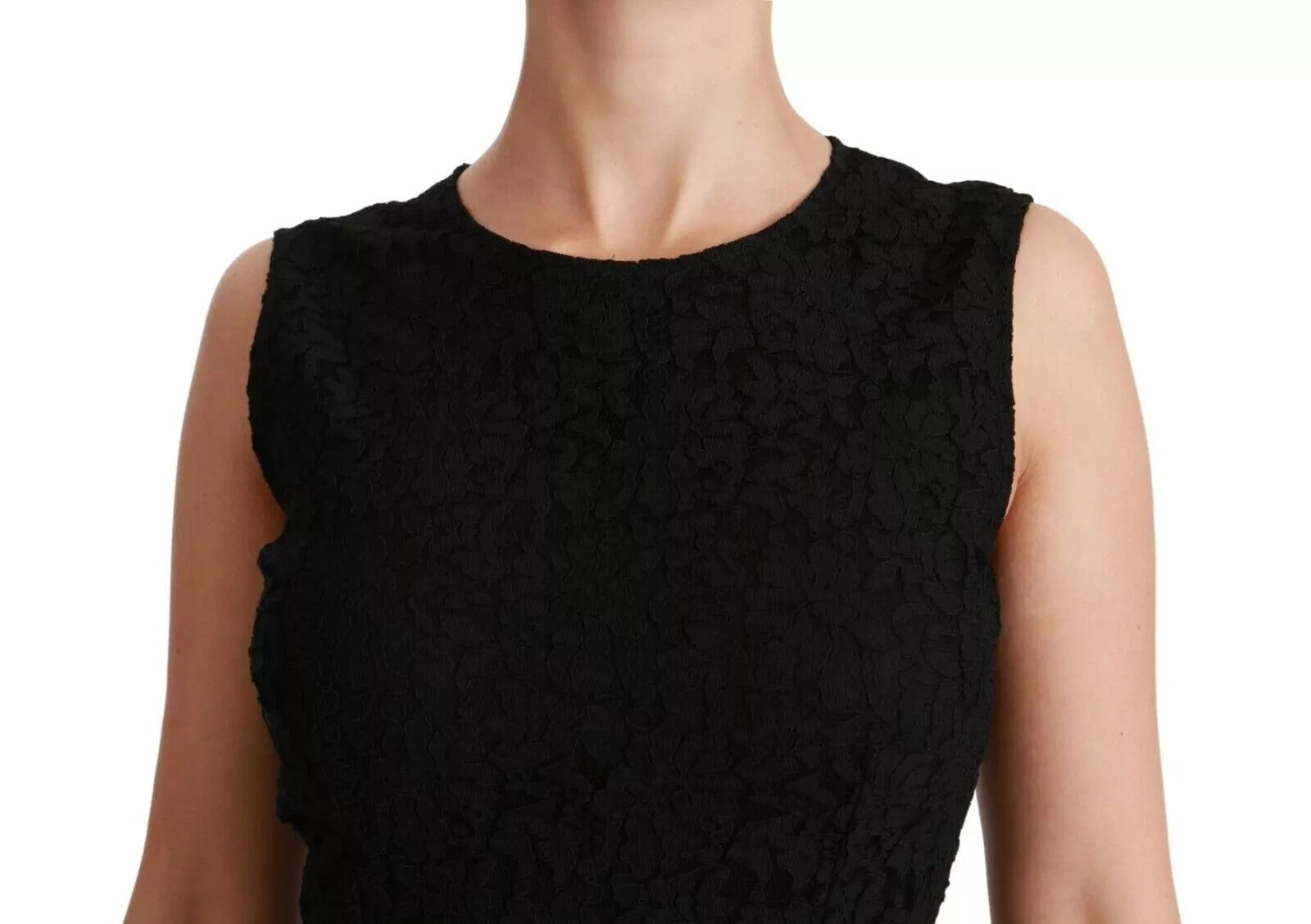 A black lace bodycon sheath dress from Dolce & Gabbana