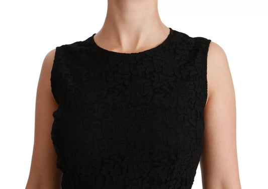 A black lace bodycon sheath dress from Dolce & Gabbana