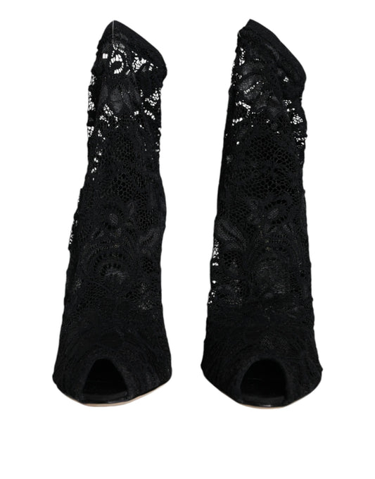 Pair of black lace up boots